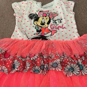 Disney White and Pink Polka Dot Dress